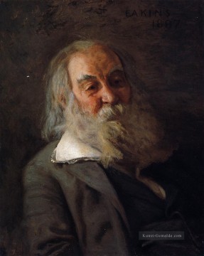 portrait autoportrait portr��t Ölbilder verkaufen - Porträt von Walt Whitman Realismus Porträt Thomas Eakins
